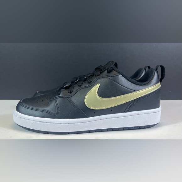 🆕Nike Court Borough Low 2 in Black Gold Size:6.5Y - Brand New No Box - Picture 4 of 13